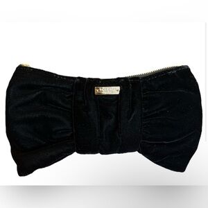 KATE SPADE NEW YORK NATHALIA VELVET PLUSH BOW CLUTCH - Like New